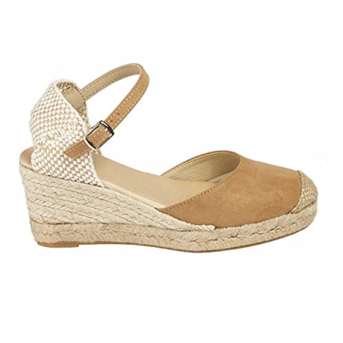 NO ES LO Mismo| Sandalias | Alpargatas De Yute con Cuña Mujer | Nueva Colección Primavera/Verano 2021 | Zapatos con Plataforma para Mujer | Fabricado en España