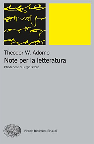 Note per la letteratura (Piccola biblioteca Einaudi. Big Vol. 565) (Italian Edition)