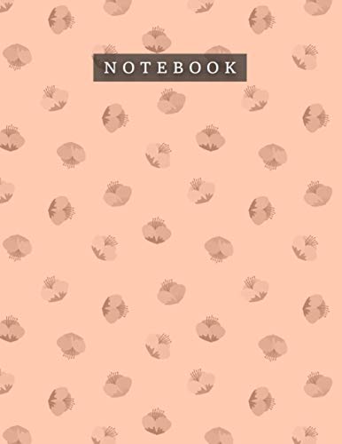 Notebook Strawberry Blonde Color Flowers Floral Pattern Background Cover: A4, Daily, Monthly, Teacher, 110 Pages, Daily Journal, 21.59 x 27.94 cm, 8.5 x 11 inch, Planning, Mom