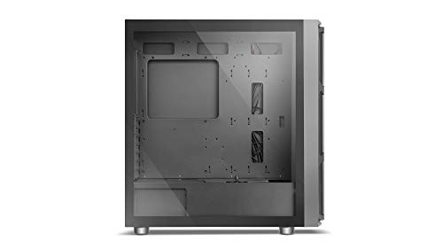 Nox Hummer Nova -NXHUMMERNOVA- Semitorre ARGB ATX-Micro ATX-ITX, 2 ventiladores ARGB 200mm preinstalados, cristal templado, espacio para hasta 8 ventiladores, USB 3.0, color negro