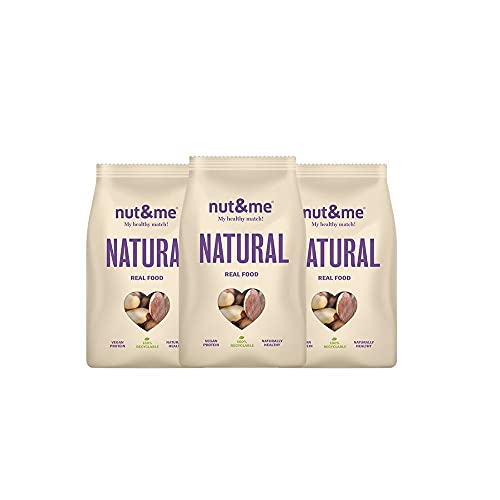 Nueces de Brasil 100% Natural nut&me l 525 gr | Rico en fibra | Sin Gluten | Vegano | Sin conservantes | Pack 3 unidades (175 g/unidad)