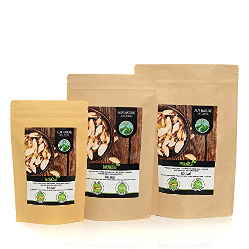 Nueces de Brasil (1kg), nueces de Brasil sin sal y naturales, nueces de Brasil enteras de cultivo controlado