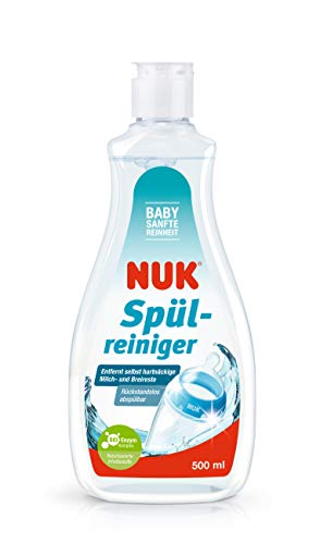 NUK Limpiador para lavavajillas, 500 ml, ideal para la limpieza de biberones, tetinas y accesorios, sin perfume, pH neutro, botella de material 100% reciclado