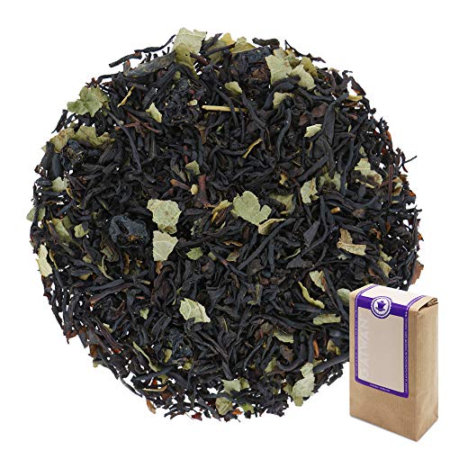 Núm. 1128: Té negro orgánico "Zarzaparrilla (grosellero negro)" - hojas sueltas ecológico - 500 g - GAIWAN® GERMANY - té negro de la India, grosellas, grosella roja