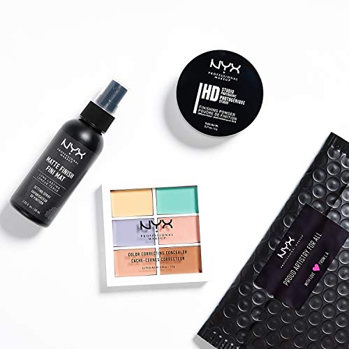 NYX Professional Makeup Kit de bestsellers Bestsellers Kit, Set de maquillaje de 3 piezas: Paleta de correctores, polvos fijadores, spray fijador