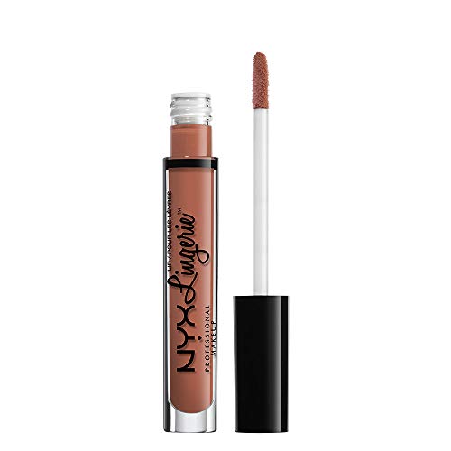 NYX PROFESSIONAL MAKEUP Pintalabios Lip Lingerie Liquid Lipstick, Acabado cremoso y mate, Larga duración, Fórmula vegana, Tono: Ruffle Trim (800897848316)