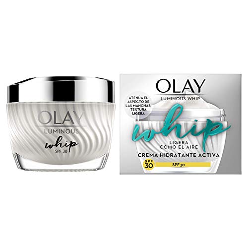 Olay Luminous Whip Light As Air Hidratante con SPF30, Crema facial niacinamida para una piel radiante, 50 ml