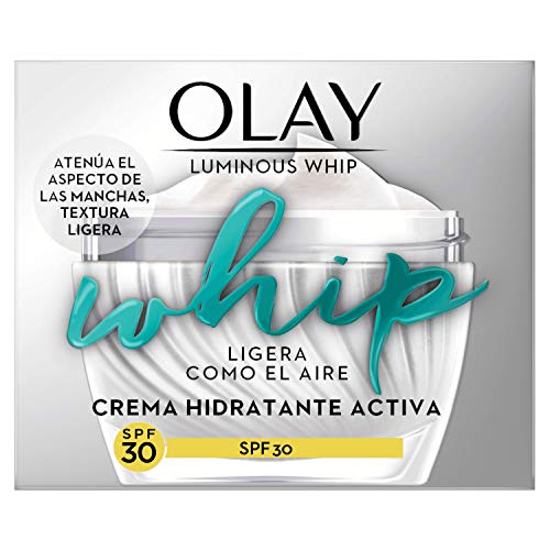 Olay Luminous Whip Light As Air Hidratante con SPF30, Crema facial niacinamida para una piel radiante, 50 ml