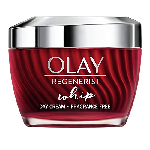 OLAY Regenerist Whip - Crema de día sin perfume, 50 ml, ligera crema hidratante para piel más firme, cuidado facial con aminopéptidos y vitamina B3, crema para mujer con textura única