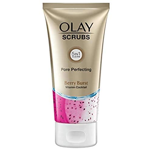 Olay Scrubben – Limpiador exfoliante perfeccionador de poros, bayas explotadas, 150 ml