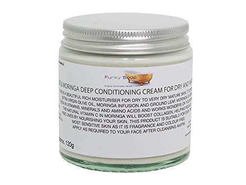 Oliva & Moringa Acondicionamiento Profundo Crema, Cristal Frasco de 120g, para Seco & Piel Madura