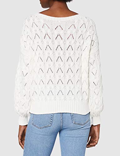 Only Onlbrynn Life Structure L/S Pul Knt Noos Suéter, Cloud Dancer, Medium para Mujer