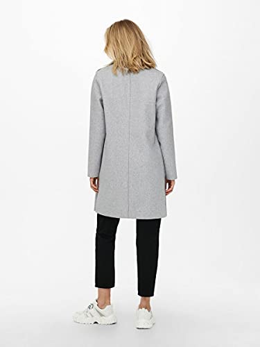 Only Onlcarrie Mel Coat Otw Abrigo, Light Grey Melange, 38 (Talla del Fabricante: 36) para Mujer