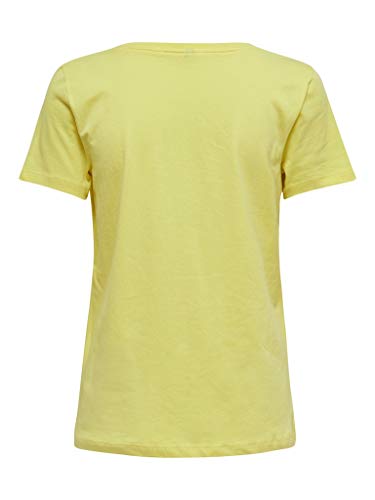 Only Onlkita Reg S/s Lemon Box Co Jrs Camiseta, Amarillo (Popcorn Print: Squeeze), X-Small para Mujer