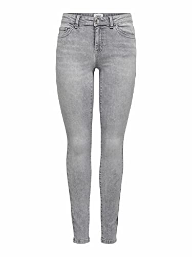 Only Onlwauw Life Mid SK BB Bj694 Noos Jeans, Medium Grey Denim, Small/32 para Mujer