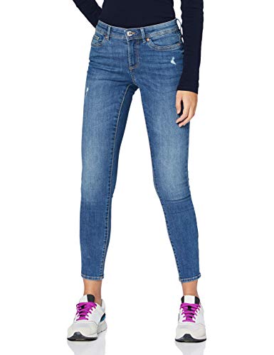 Only Onlwauw Life Mid Skinny Bj114-3 Vaqueros, Medium Blue Denim, 34 Large para Mujer