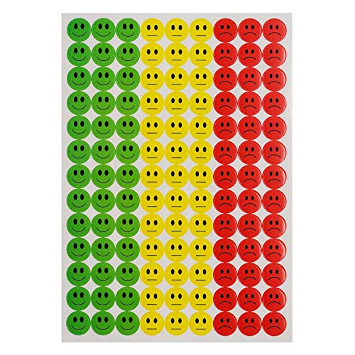 ONUPGO Paquete de 2340 pegatinas de carita feliz, pegatinas de incienso de cara feliz, etiquetas circulares etiquetas redondas de comportamiento circular