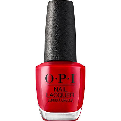 OPI Nail Laquer- Esmalte de uñas rojo de larga duración - Con cepillo extra ancho ProWide + OPI Capa Base, Capa Superior Y Fortalecedor De Uñas (Fórmula Libre De Formaldehído) - 15 ml.