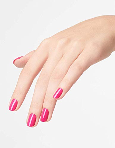 OPI Nail Laquer - Esmalte Uñas Duración de Hasta 7 Días, Efecto Manicura Profesional, 'La Paz-itively Hot' Fucsia - 15 ml