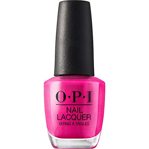 OPI Nail Laquer - Esmalte Uñas Duración de Hasta 7 Días, Efecto Manicura Profesional, 'La Paz-itively Hot' Fucsia - 15 ml