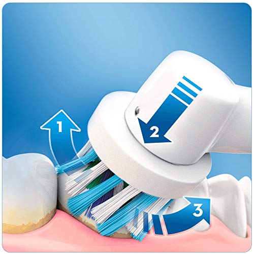 Oral-B PRO 690 CrossAction - Pack De 2 Cepillos De Dientes Eléctricos, 2 Mangos Blancos Recargables Con Tecnología De Braun, 1 Cabezal De Recambio