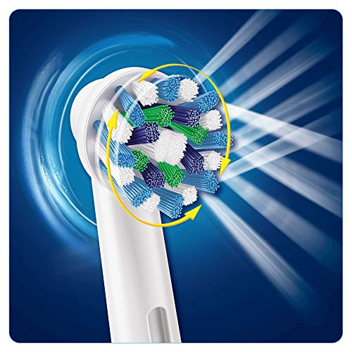 Oral-B PRO 690 CrossAction - Pack De 2 Cepillos De Dientes Eléctricos, 2 Mangos Blancos Recargables Con Tecnología De Braun, 1 Cabezal De Recambio