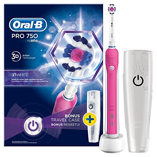 Oral-B PRO 750 3DWhite Adulto Cepillo dental oscilante - Cepillo de dientes eléctrico (330 g, 100 mm, 178 mm, 253 mm, 490 g, 1 pieza(s))