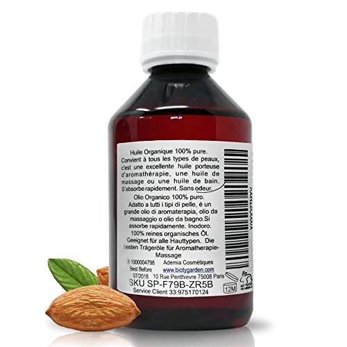 Oro Ecológico de Andalucía, España. Aceite Puro de Almendras Dulces Prensado en Frío. Bebé Embarazo Anti Estrías Aceite Corporal, Cabello, Rostro 250ml