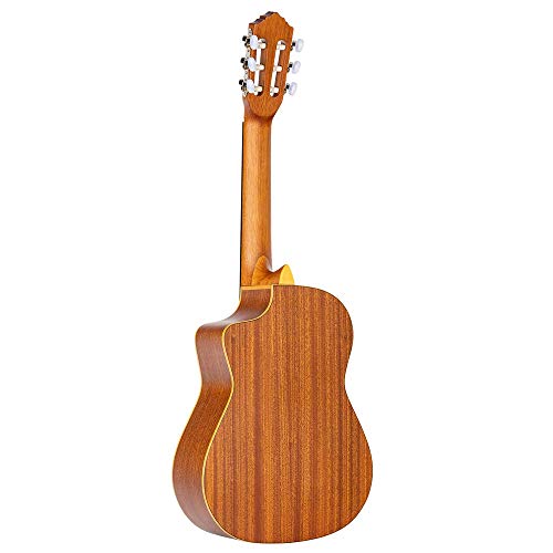 Ortega Requinto Series Guitarra acústica 6 cuerdas - Tapa de cedro, RQC25