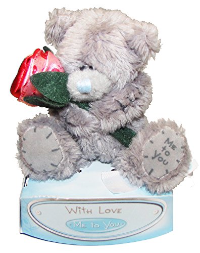 Oso de peluche MeToYou 8 cm con rosas