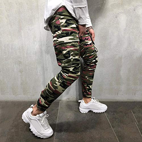 Overdose Pantalones Hombre Pantalon Militar Mujer Verde Pantalones Elasticos Mujer Pantalones de Vestir Pantalones de Bolsillo