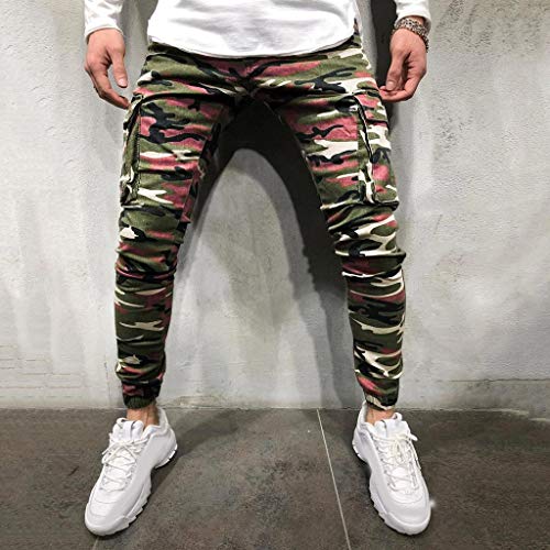 Overdose Pantalones Hombre Pantalon Militar Mujer Verde Pantalones Elasticos Mujer Pantalones de Vestir Pantalones de Bolsillo