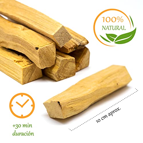 Pack Palo Santo para Quemar Sagrado de Perú 100 Gramos y 20 Conos de Incienso. Natural y Corte Artesanal.