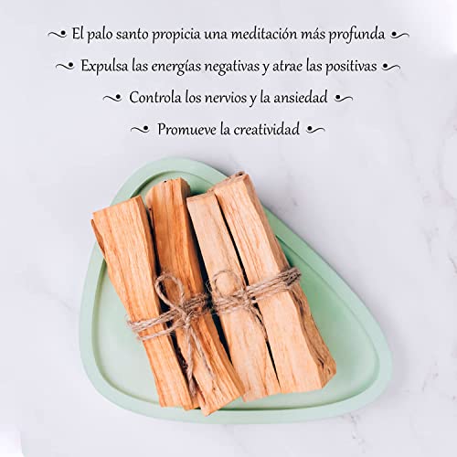 Pack Palo Santo para Quemar Sagrado de Perú 100 Gramos y 20 Conos de Incienso. Natural y Corte Artesanal.