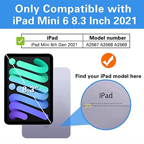 Pad Mini 6 Funda Fragante y Atractivo Aguacate Pad Mini Funda Funda Cuero PU Smart Pad Mini Fundas Estuches Auto Sleep/Wake Compatible con iPad Mini 6 (8.3 Pulgadas, 2021)