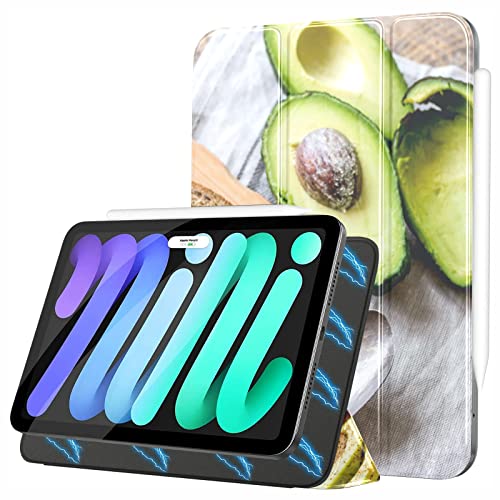 Pad Mini 6 Funda Fragante y Atractivo Aguacate Pad Mini Funda Funda Cuero PU Smart Pad Mini Fundas Estuches Auto Sleep/Wake Compatible con iPad Mini 6 (8.3 Pulgadas, 2021)