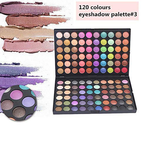 Paleta de Sombra de Ojos Colección Vivo Brillante Kit de Maquillaje Caja Profesional para Maquillaje Accesorio cosmético de Belleza (Paleta de Sombra de Ojos de 120 Colores) (120-3)