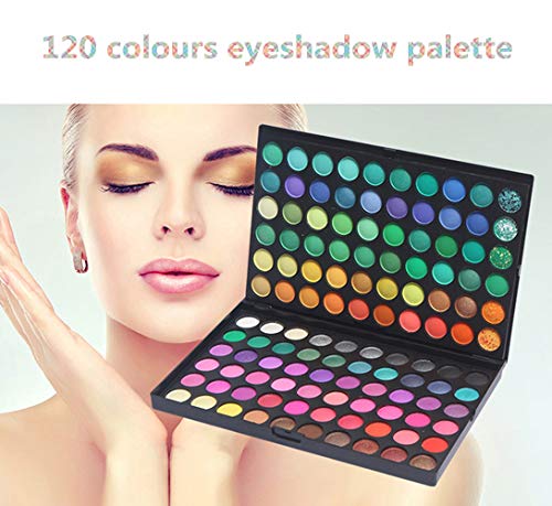 Paleta de Sombra de Ojos Colección Vivo Brillante Kit de Maquillaje Caja Profesional para Maquillaje Accesorio cosmético de Belleza (Paleta de Sombra de Ojos de 120 Colores) (120-3)