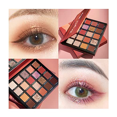 Paleta de sombras de ojos de 20 colores, sombra de ojos neutra mate con brillo, maquillaje de ojos de bronce natural de alto pigmento, sombra de ojos ahumada profesional