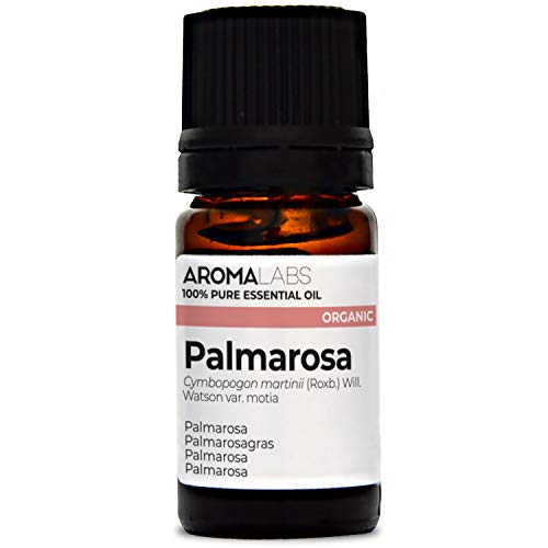 Palmarosa BIO - 5ml - Aceite esencial 100% natural y BIO - calidad verificada por cromatografía - Aroma Labs