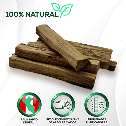 Palo Santo Incienso Natural - 100 Gramos - Madera Sagrada de Palo Santo 100% Natural - Origen en Perú - De Corte Rústico XL