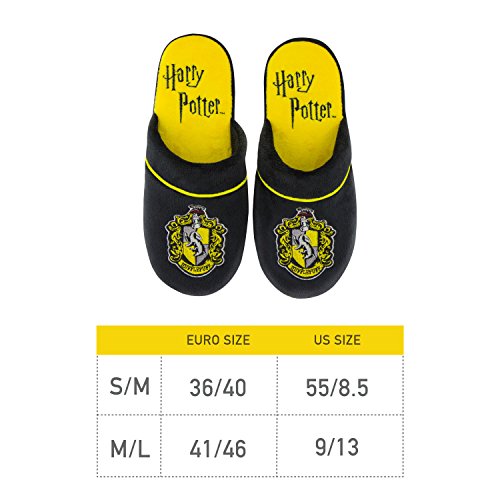 Pantuflas Zapatillas Cinereplicas Harry Potter - Oficial - Alto Confort y Calidad - Sole Pillow Walk - Adulto (S/M, Hufflepuff)