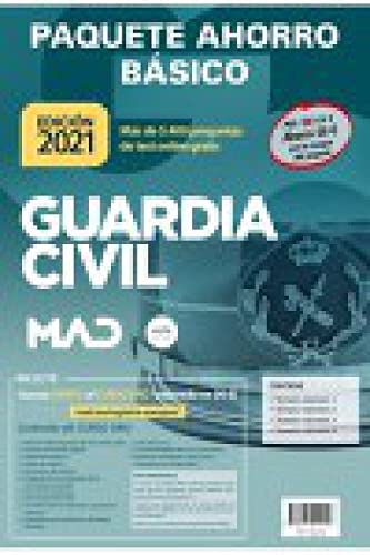 Paquete Ahorro BÁSICO Guardia Civil 2021. Ahorra 56 € (incluye Temarios 1, 2, 3 y 4; y acceso a Curso Oro con 5.400 preguntas test online)