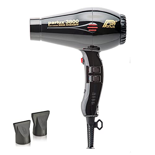 PARLUX Ionic Eco Friendly 3800 - Secador de pelo (75 m3/h, 2100 W), color negro