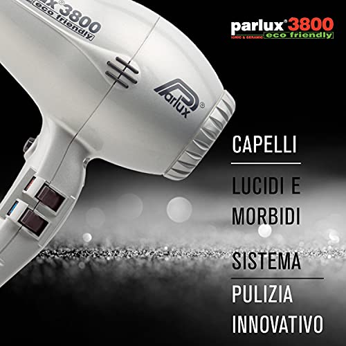 PARLUX Ionic Eco Friendly 3800 - Secador de pelo (75 m3/h, 2100 W), color negro