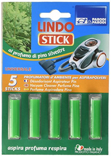 Parodi & Parodi Lindo Stick Desodorante Aspiradora Pino 5 Unidades, Tela, Verde, 11 x 17 x 1 cm, 5 Unidad