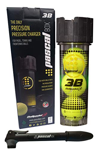 PASCAL BOX 3B - El único Sistema Inflador Completo y de Alta Precisión para pelotas de pádel, tenis y frontenis. Juega con pelotas con bote perfecto durante toda su vida útil real. Disfruta, ahorra, protege el medio ambiente y evita lesiones.