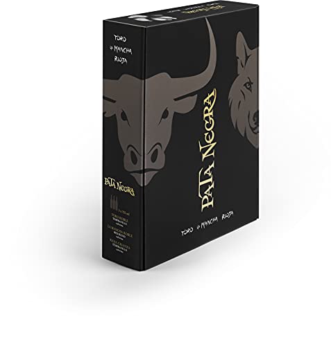 Pata Negra - Estuche Edición Especial Fauna Ibérica de 3 Botellas de Vino con D.O. Rioja Crianza, Toro Roble y Mancha Roble - Estuche de 3 Botellas x 750 ml