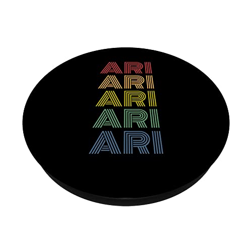 Patrón de marca Ari para mujer, nombre personalizado retro PopSockets PopGrip Intercambiable