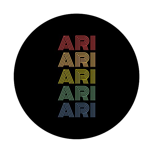 Patrón de marca Ari para mujer, nombre personalizado retro PopSockets PopGrip Intercambiable